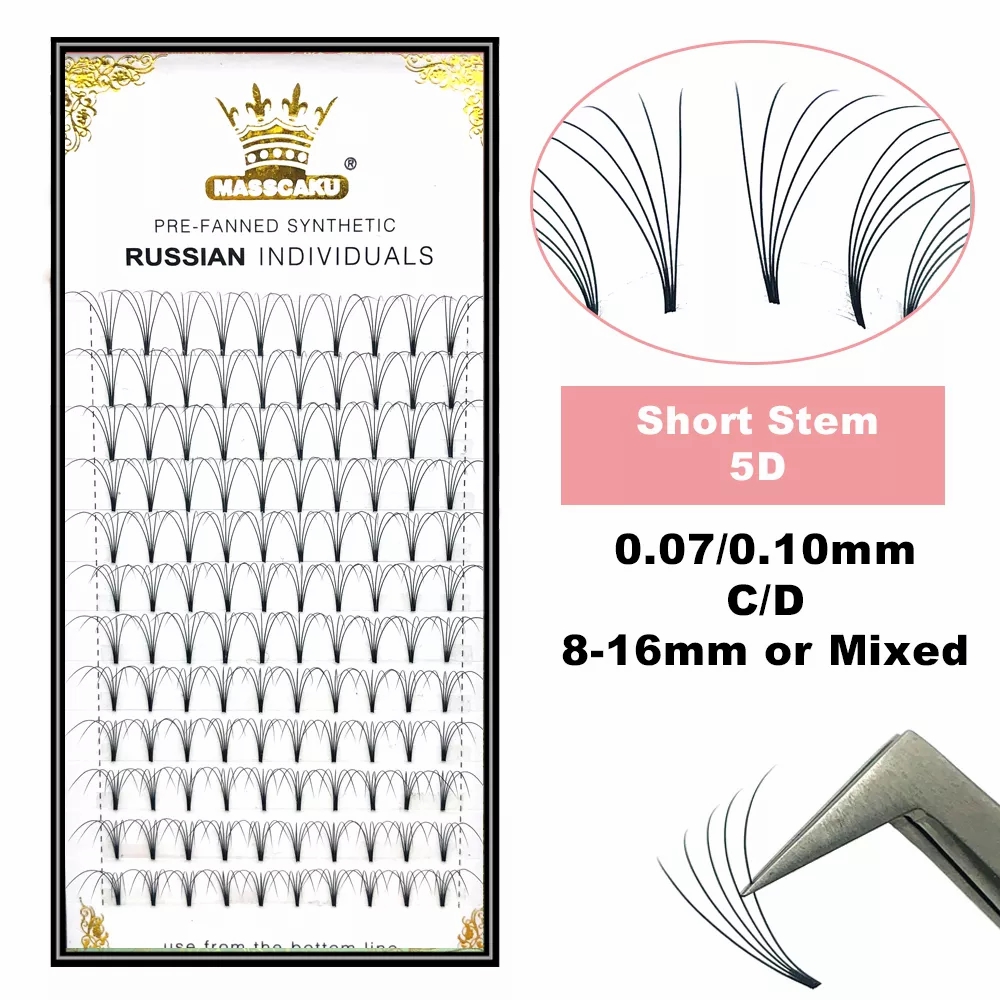 Eyelash Extension Review - MASSCAKU Vorgefertigte russische Volumen-Wimpernverlängerungen mit kurzem