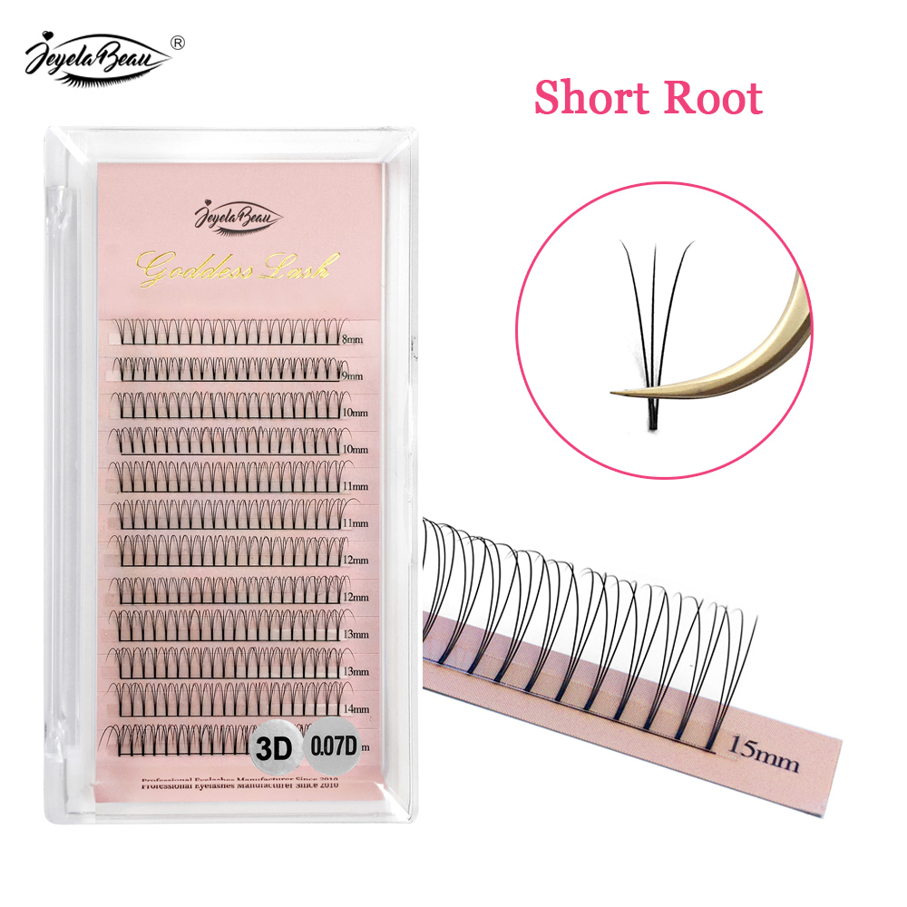 Eyelash Extension Review - Göttin 3D vorgefertigte Fächer-Wimpernverlängerungen, kurze Wurzel,