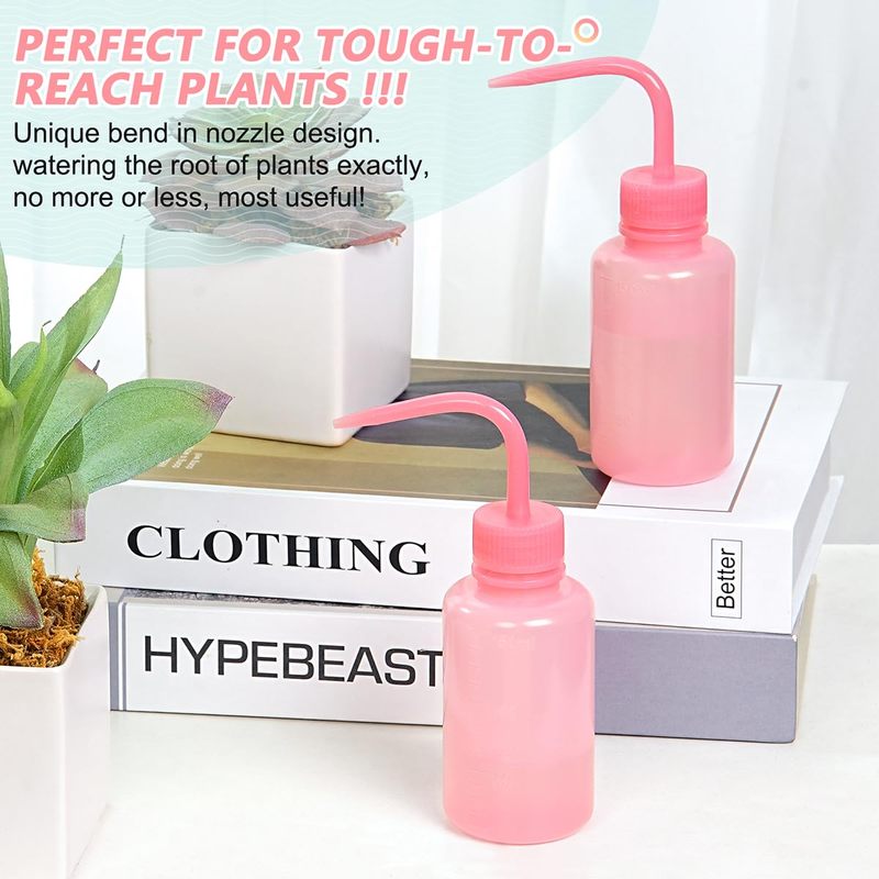 Eyelash Extension In Japan - 250ml Rosa Gebogene Mundspülflasche für Wimpernreinigung,