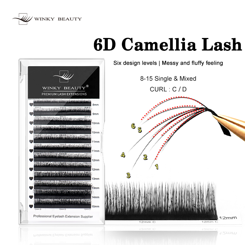 Eyelash Extension Double Volume - Winky Beauty 6D Wild Eyelashes Doppelschichtige