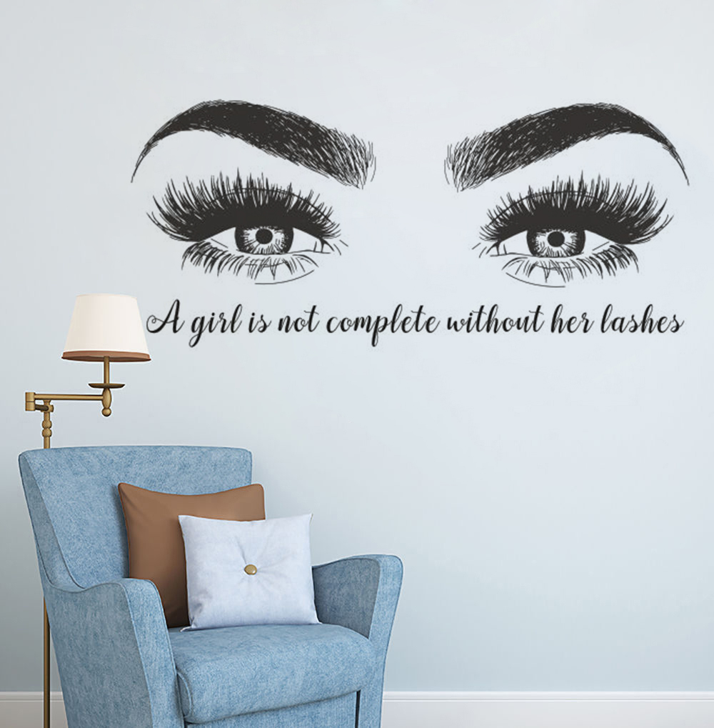 Wimpern Augenbrauen Vinyl Wand – Eyelash Extension Quotes Bewertung und Preis