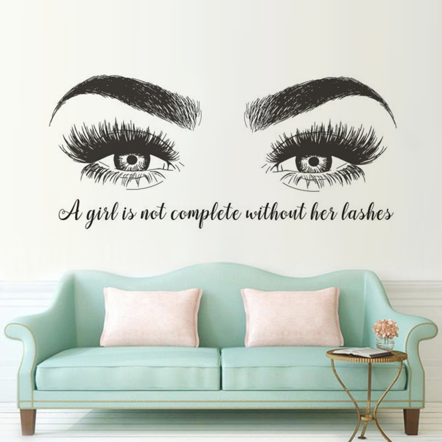 Wimpern Augenbrauen Vinyl Wand – Eyelash Extension Quotes Bewertung und Preis