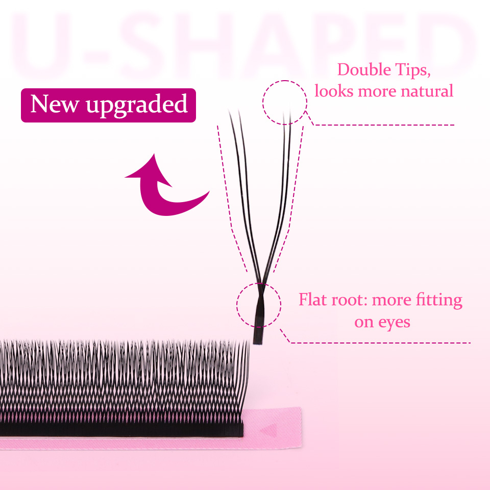 Rujade U-förmige YY-förmige Wi – Eyelash Extension Double Volume Bewertung und Preis